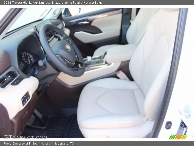 Blizzard White Pearl / Harvest Beige 2021 Toyota Highlander Limited