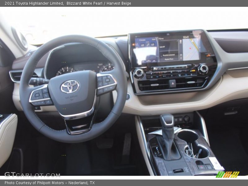 Blizzard White Pearl / Harvest Beige 2021 Toyota Highlander Limited