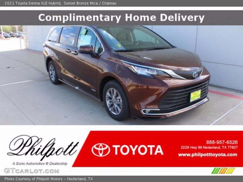 Sunset Bronze Mica / Chateau 2021 Toyota Sienna XLE Hybrid