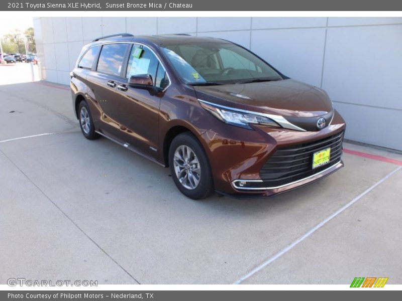 Sunset Bronze Mica / Chateau 2021 Toyota Sienna XLE Hybrid