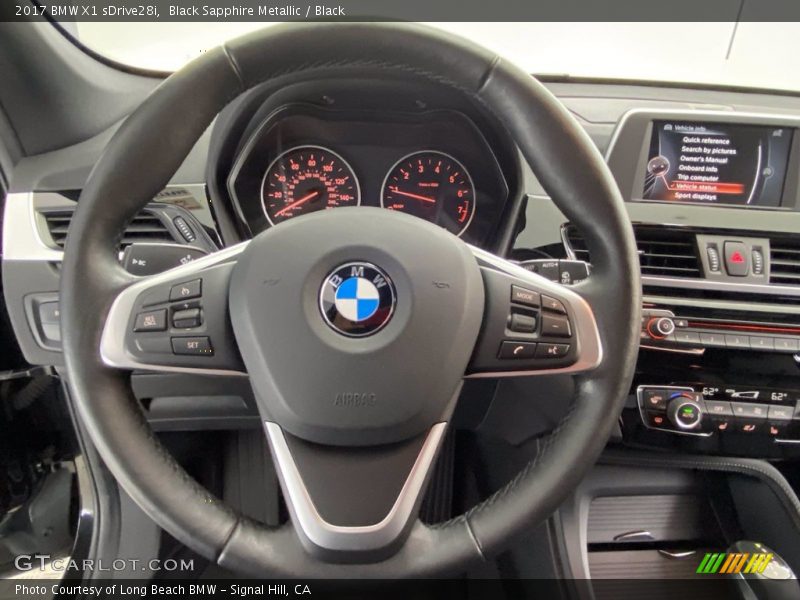 Black Sapphire Metallic / Black 2017 BMW X1 sDrive28i
