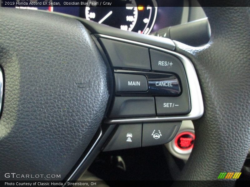 Obsidian Blue Pearl / Gray 2019 Honda Accord EX Sedan