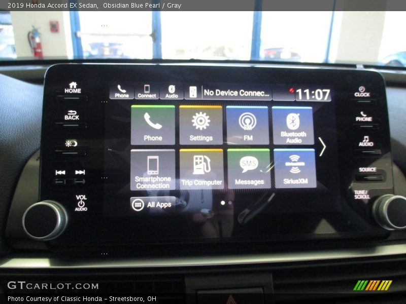 Obsidian Blue Pearl / Gray 2019 Honda Accord EX Sedan