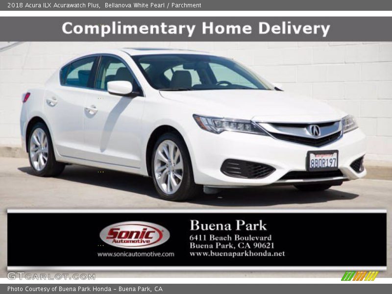 Bellanova White Pearl / Parchment 2018 Acura ILX Acurawatch Plus