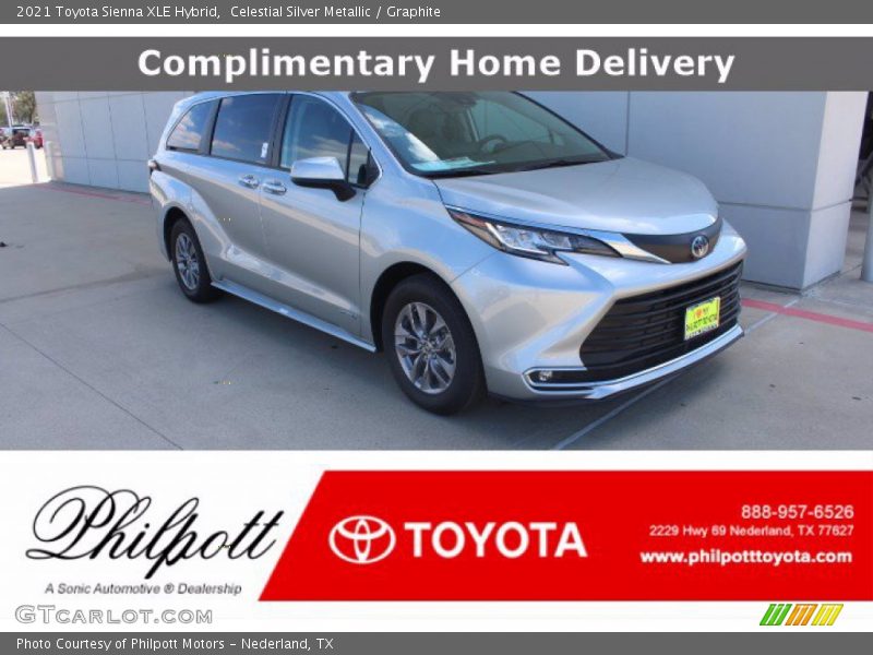 Celestial Silver Metallic / Graphite 2021 Toyota Sienna XLE Hybrid