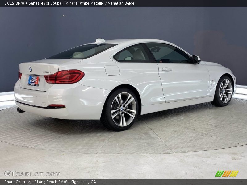 Mineral White Metallic / Venetian Beige 2019 BMW 4 Series 430i Coupe