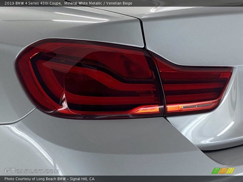 Mineral White Metallic / Venetian Beige 2019 BMW 4 Series 430i Coupe