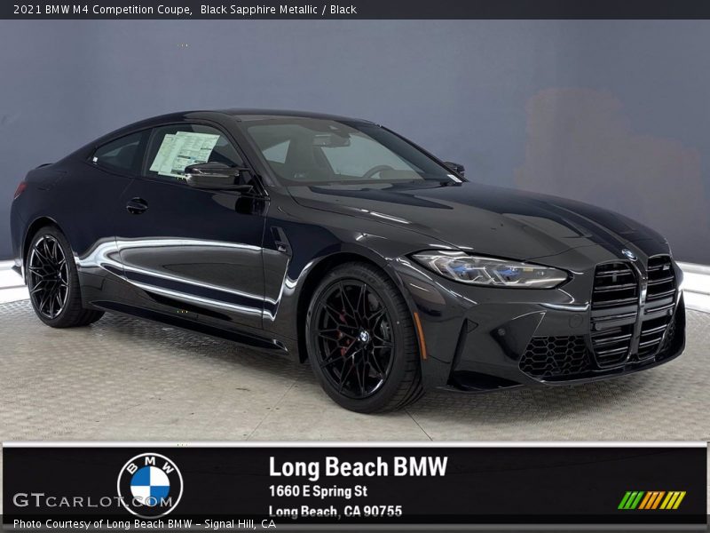 Black Sapphire Metallic / Black 2021 BMW M4 Competition Coupe