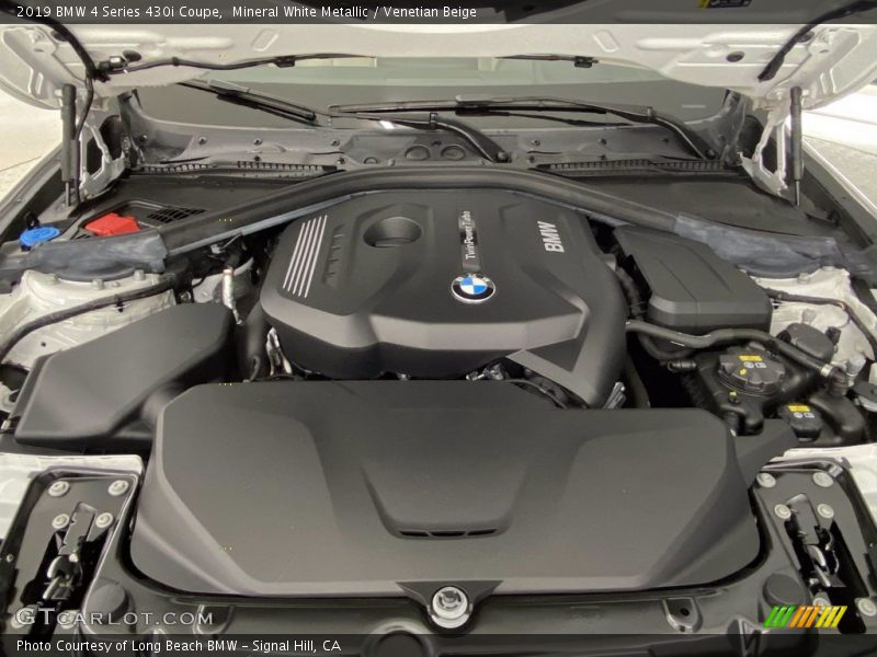 Mineral White Metallic / Venetian Beige 2019 BMW 4 Series 430i Coupe