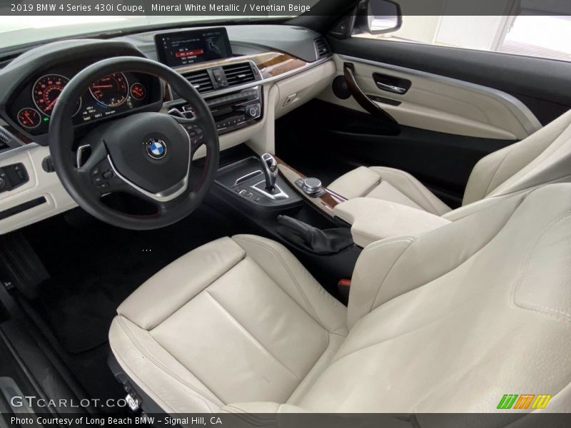 Mineral White Metallic / Venetian Beige 2019 BMW 4 Series 430i Coupe