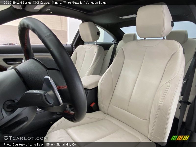 Mineral White Metallic / Venetian Beige 2019 BMW 4 Series 430i Coupe