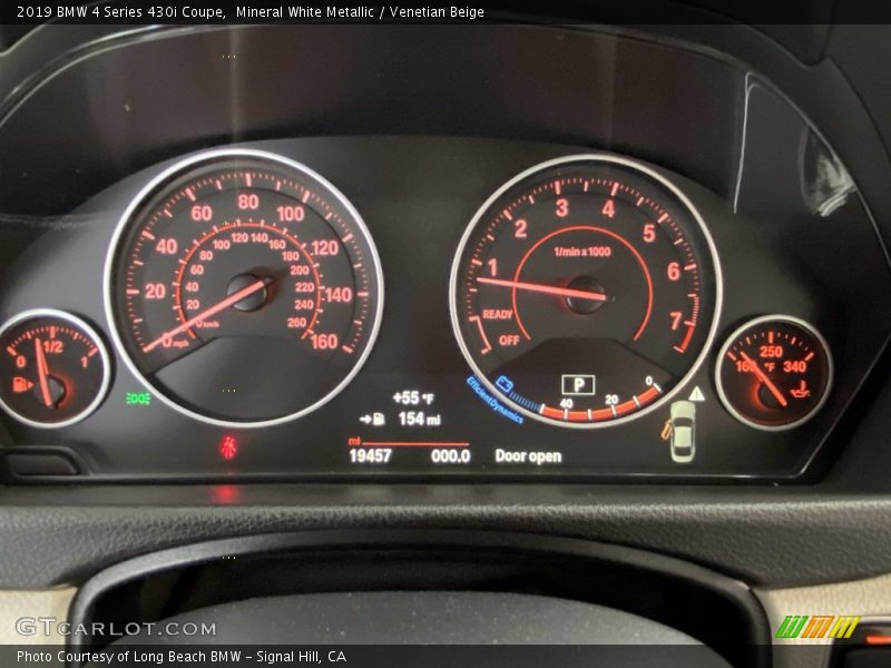 Mineral White Metallic / Venetian Beige 2019 BMW 4 Series 430i Coupe
