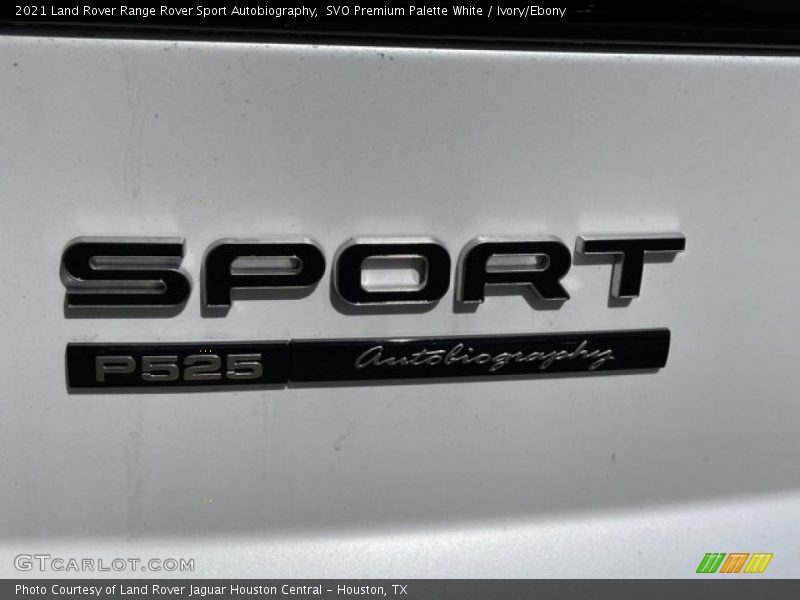 SVO Premium Palette White / Ivory/Ebony 2021 Land Rover Range Rover Sport Autobiography