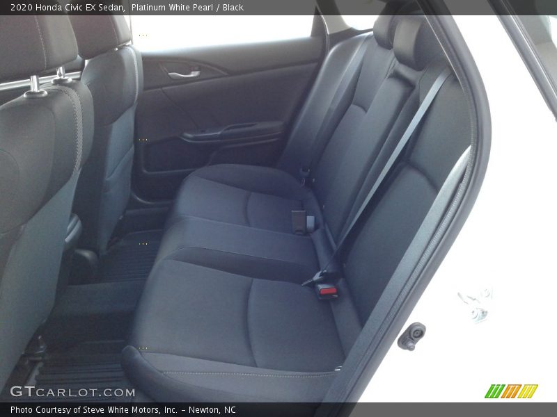 Platinum White Pearl / Black 2020 Honda Civic EX Sedan
