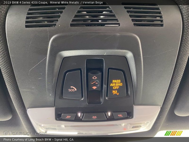 Mineral White Metallic / Venetian Beige 2019 BMW 4 Series 430i Coupe