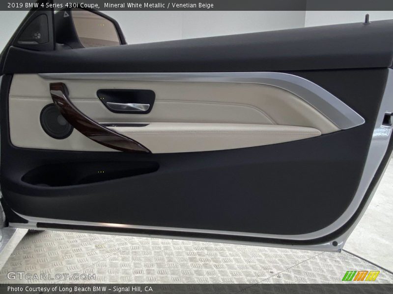 Mineral White Metallic / Venetian Beige 2019 BMW 4 Series 430i Coupe