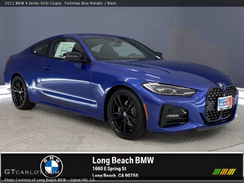 Portimao Blue Metallic / Black 2021 BMW 4 Series 430i Coupe