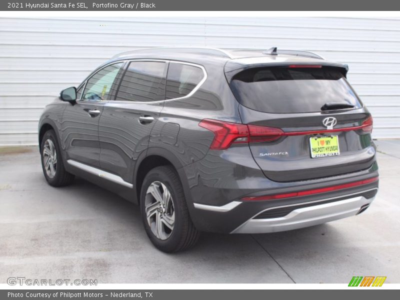 Portofino Gray / Black 2021 Hyundai Santa Fe SEL