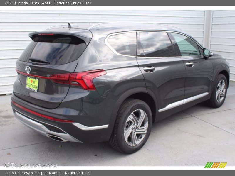 Portofino Gray / Black 2021 Hyundai Santa Fe SEL