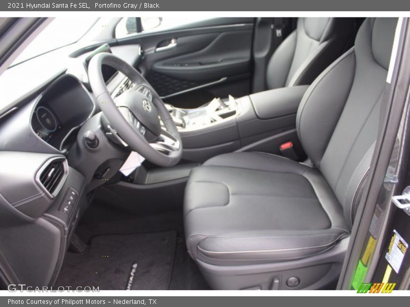 Portofino Gray / Black 2021 Hyundai Santa Fe SEL