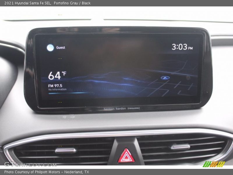 Portofino Gray / Black 2021 Hyundai Santa Fe SEL