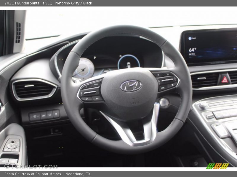 Portofino Gray / Black 2021 Hyundai Santa Fe SEL