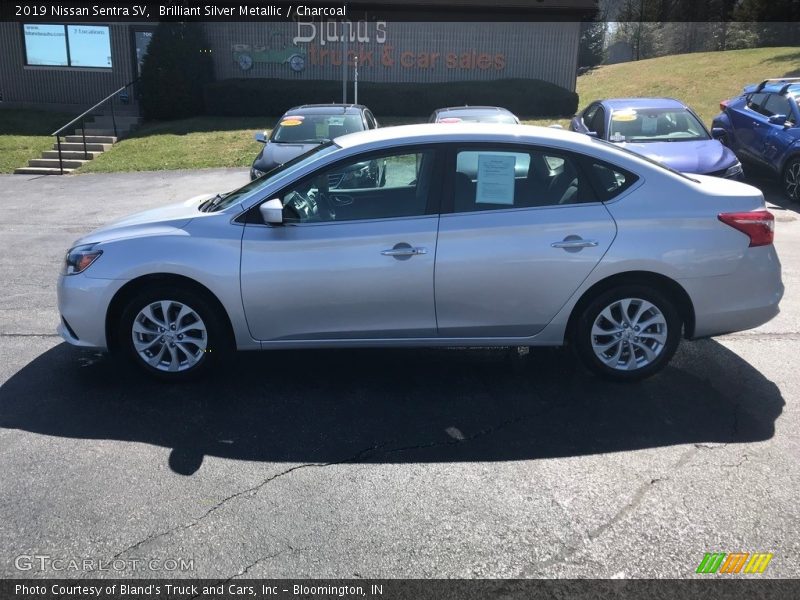 Brilliant Silver Metallic / Charcoal 2019 Nissan Sentra SV