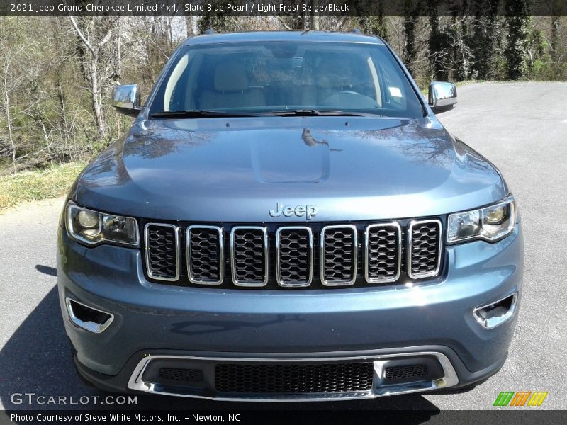 Slate Blue Pearl / Light Frost Beige/Black 2021 Jeep Grand Cherokee Limited 4x4