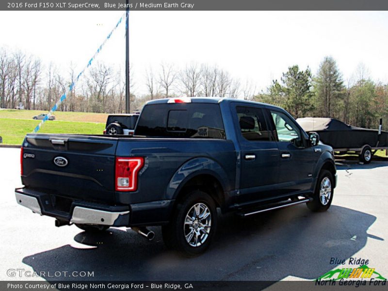 Blue Jeans / Medium Earth Gray 2016 Ford F150 XLT SuperCrew