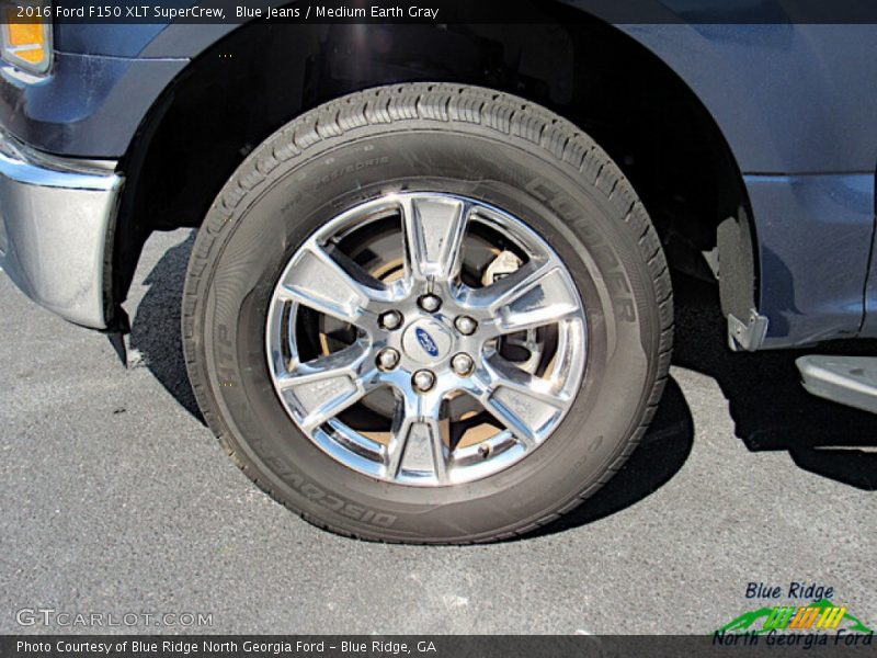 Blue Jeans / Medium Earth Gray 2016 Ford F150 XLT SuperCrew