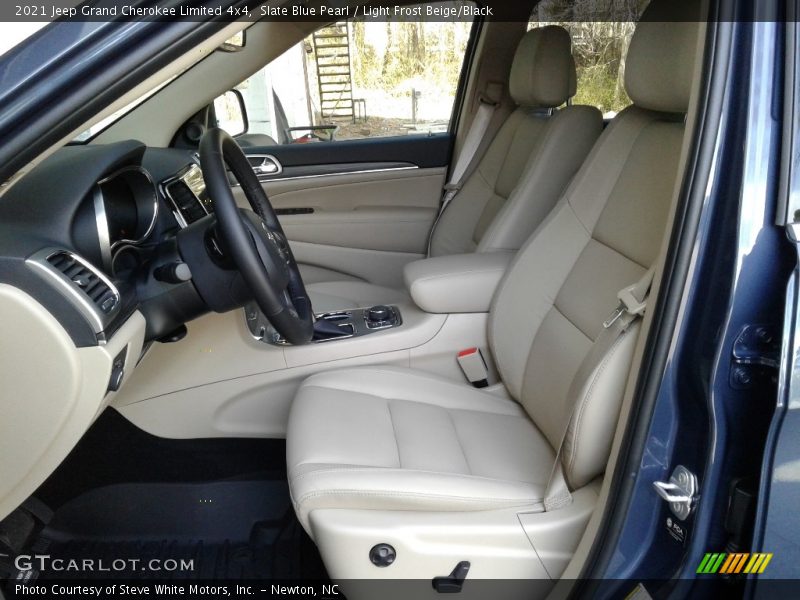 Slate Blue Pearl / Light Frost Beige/Black 2021 Jeep Grand Cherokee Limited 4x4