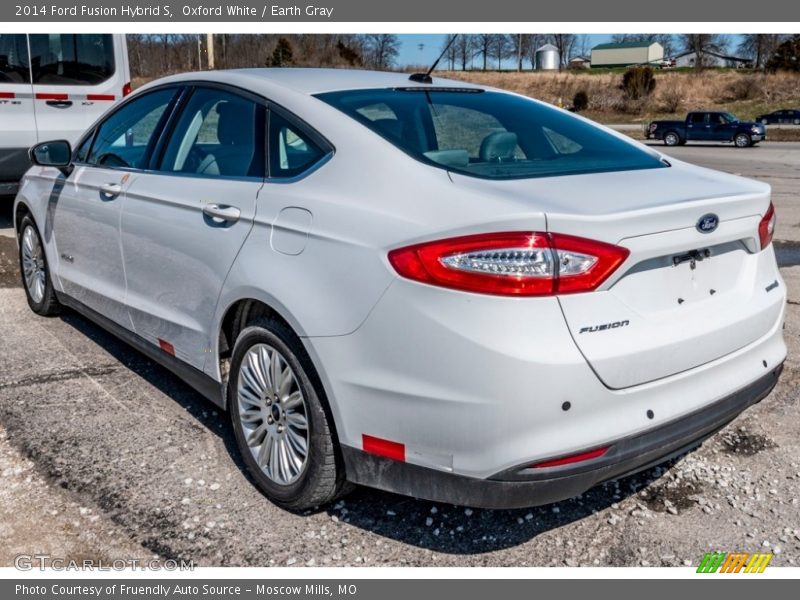 Oxford White / Earth Gray 2014 Ford Fusion Hybrid S