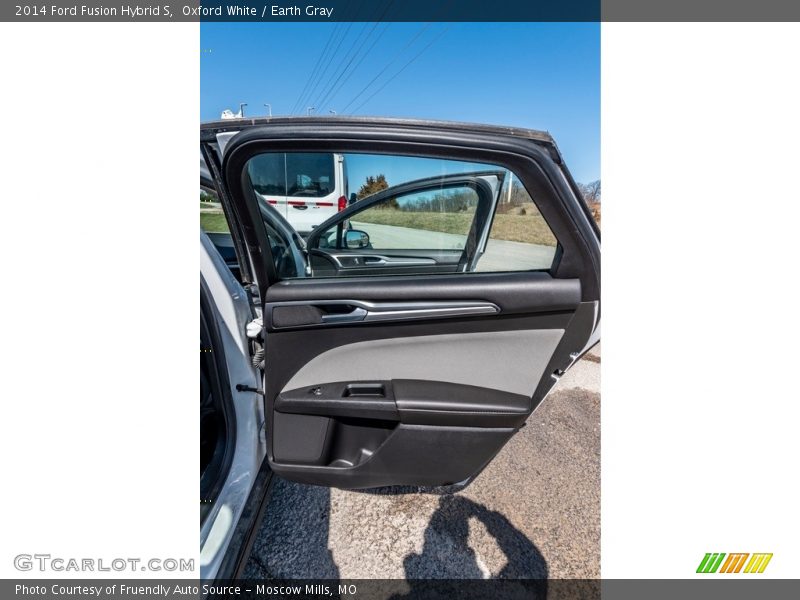 Oxford White / Earth Gray 2014 Ford Fusion Hybrid S