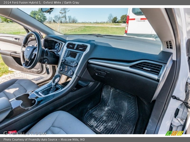 Oxford White / Earth Gray 2014 Ford Fusion Hybrid S