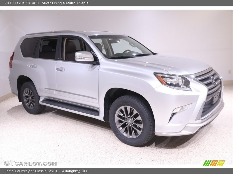Silver Lining Metallic / Sepia 2018 Lexus GX 460