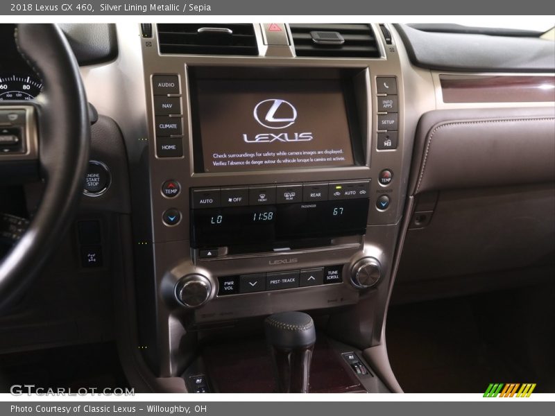 Silver Lining Metallic / Sepia 2018 Lexus GX 460