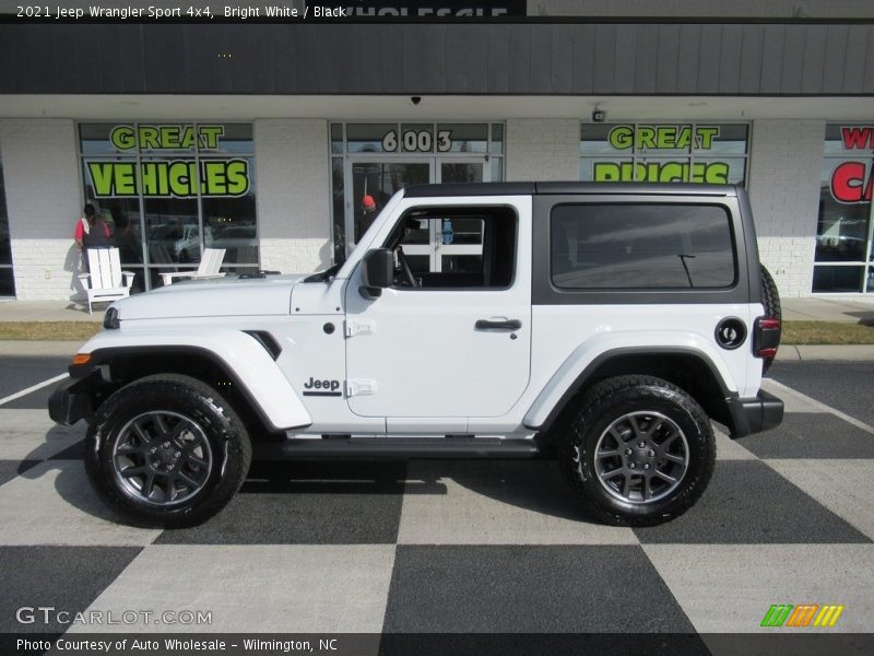 Bright White / Black 2021 Jeep Wrangler Sport 4x4