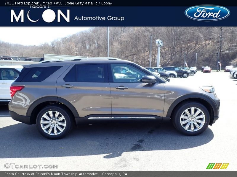 Stone Gray Metallic / Ebony 2021 Ford Explorer Limited 4WD