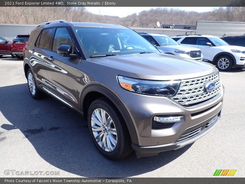 Stone Gray Metallic / Ebony 2021 Ford Explorer Limited 4WD