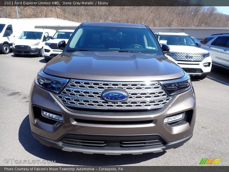Stone Gray Metallic / Ebony 2021 Ford Explorer Limited 4WD