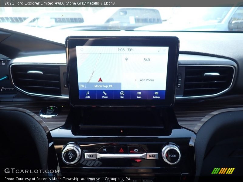 Stone Gray Metallic / Ebony 2021 Ford Explorer Limited 4WD