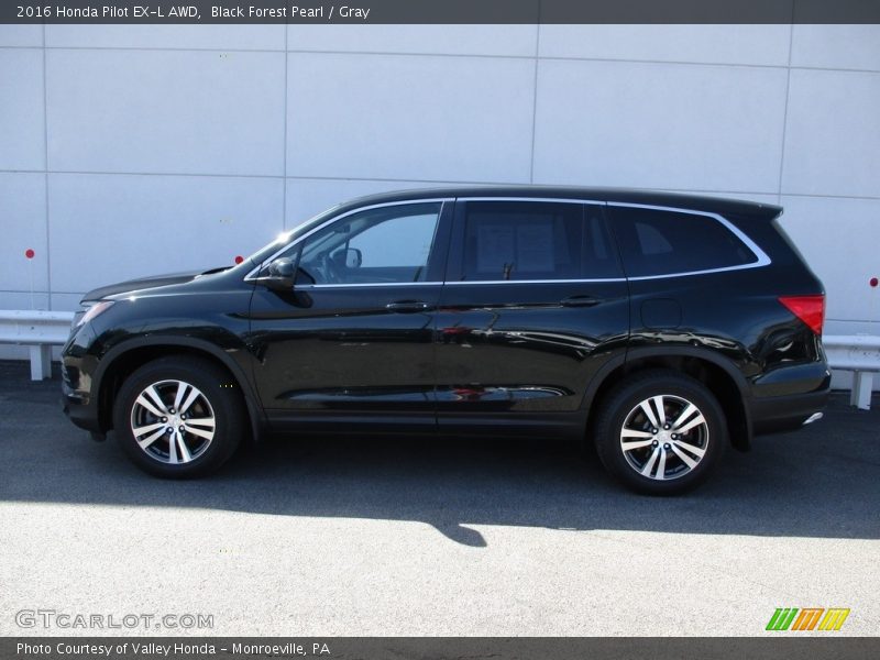 Black Forest Pearl / Gray 2016 Honda Pilot EX-L AWD