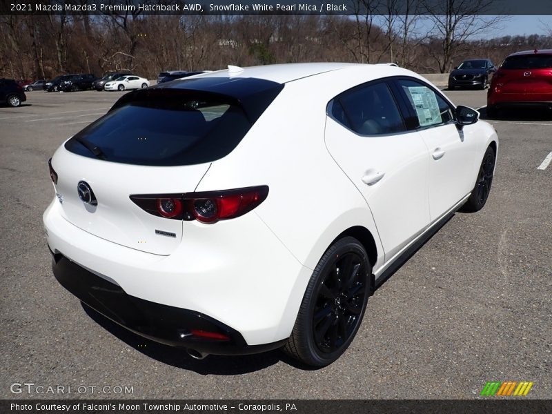 Snowflake White Pearl Mica / Black 2021 Mazda Mazda3 Premium Hatchback AWD