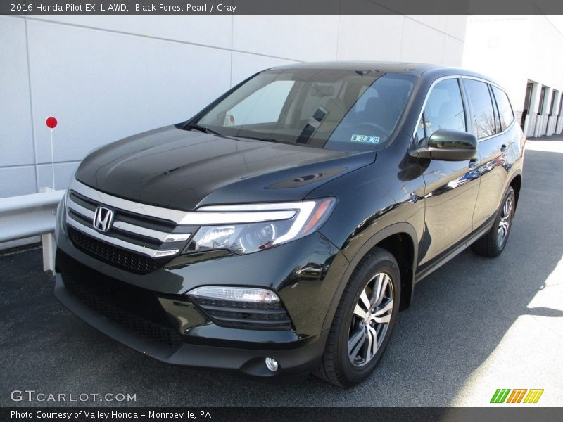 Black Forest Pearl / Gray 2016 Honda Pilot EX-L AWD