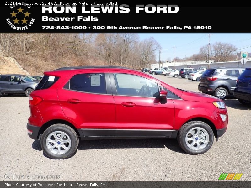 Ruby Red Metallic / Ebony Black 2021 Ford EcoSport SE 4WD