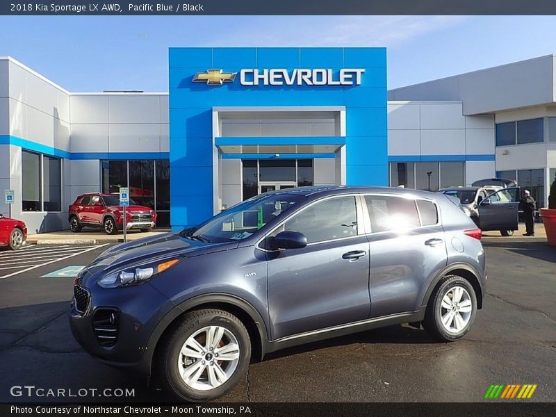 Pacific Blue / Black 2018 Kia Sportage LX AWD