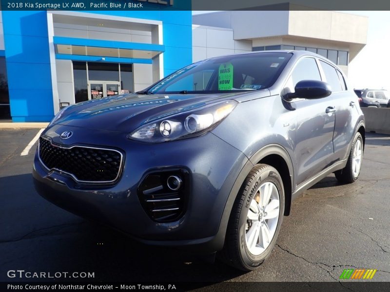 Pacific Blue / Black 2018 Kia Sportage LX AWD