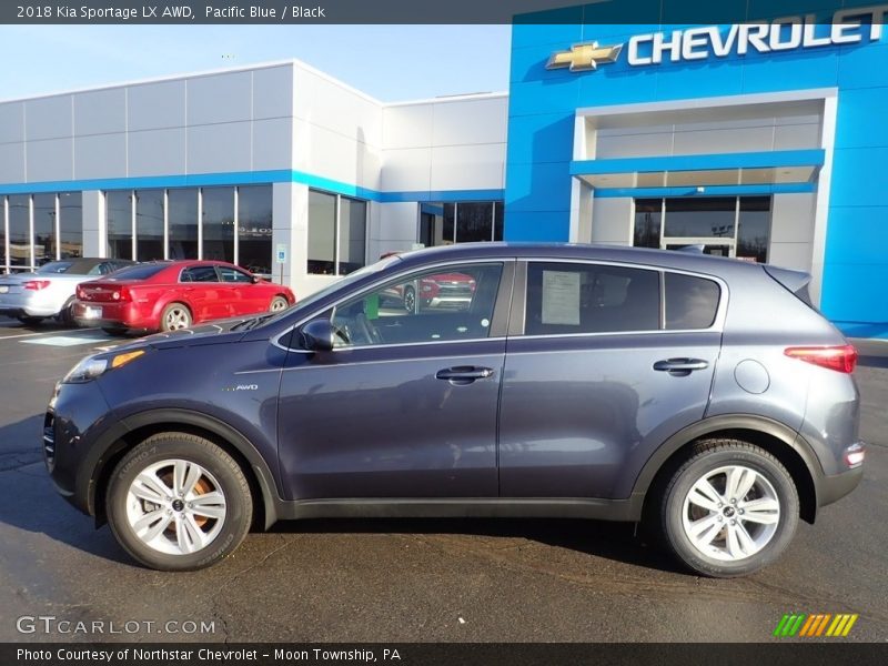 Pacific Blue / Black 2018 Kia Sportage LX AWD