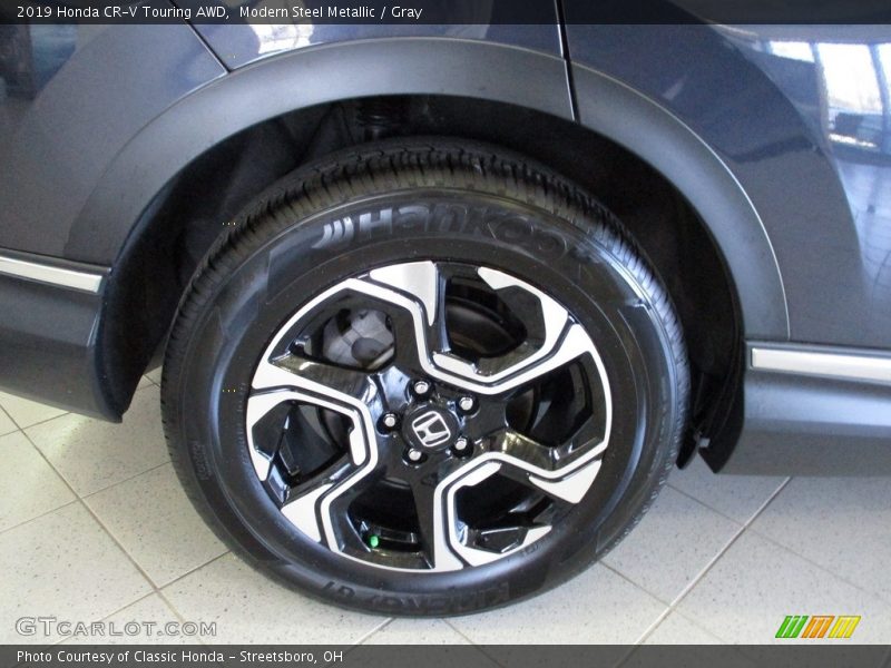 Modern Steel Metallic / Gray 2019 Honda CR-V Touring AWD