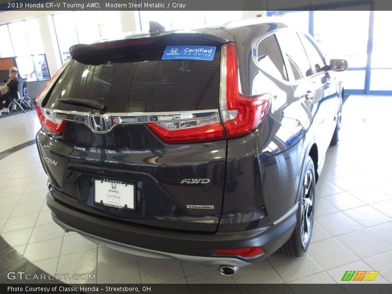 Modern Steel Metallic / Gray 2019 Honda CR-V Touring AWD